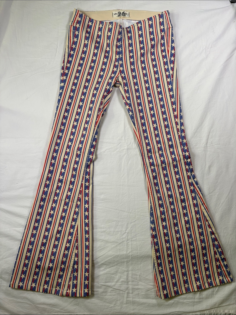 We The Free Red, White & Blue Star Stripe Bootcut Pants